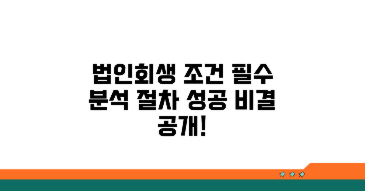 법인회생 조건 분석과 절차
