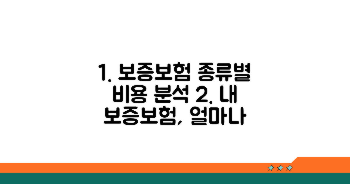 보증보험 종류별 비용 비교 분석
