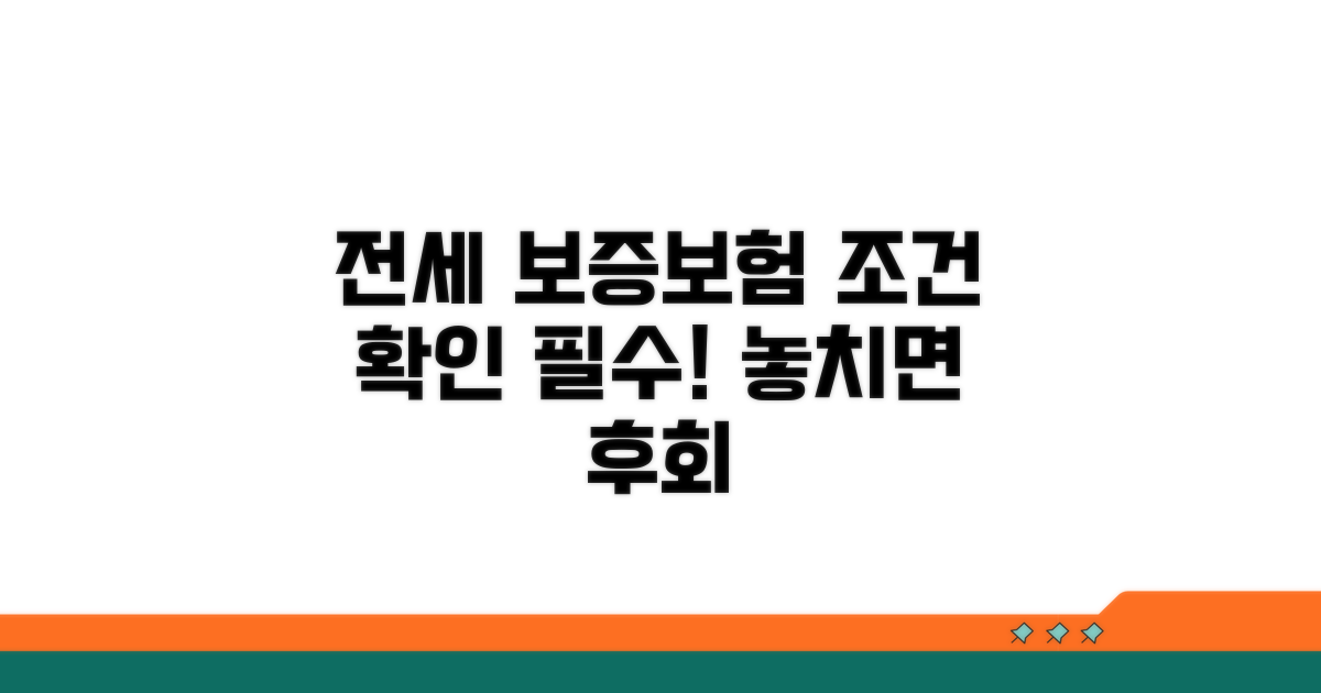 전세보증보험 기본 조건 확인