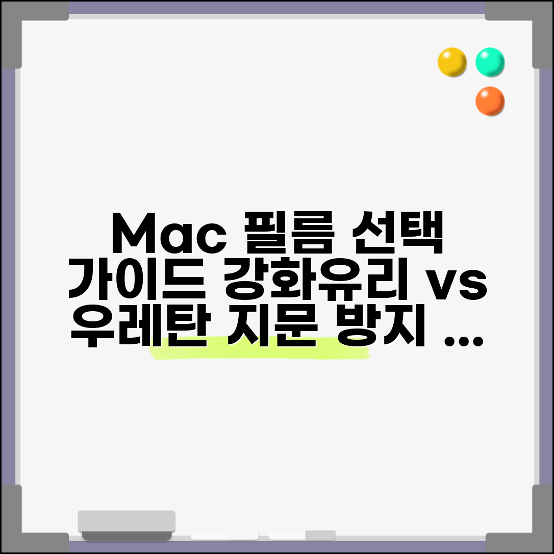 Mac 액정 보호 필름 종류별 장단점 | 강화유리, 우레탄, 지문 방지 필름 비교