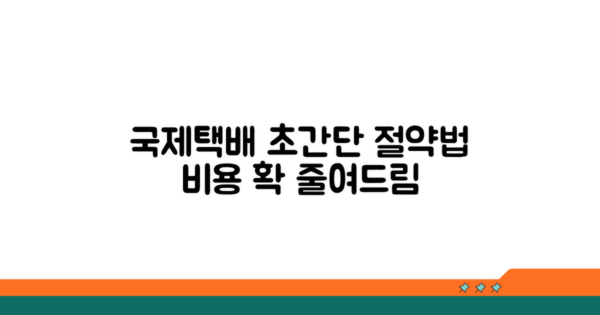 국제택배 비용 절약 노하우