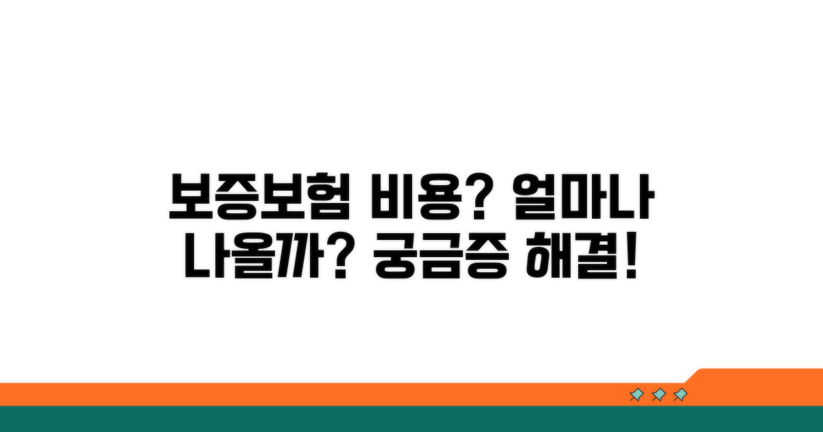 보증보험 비용 얼마나 들까