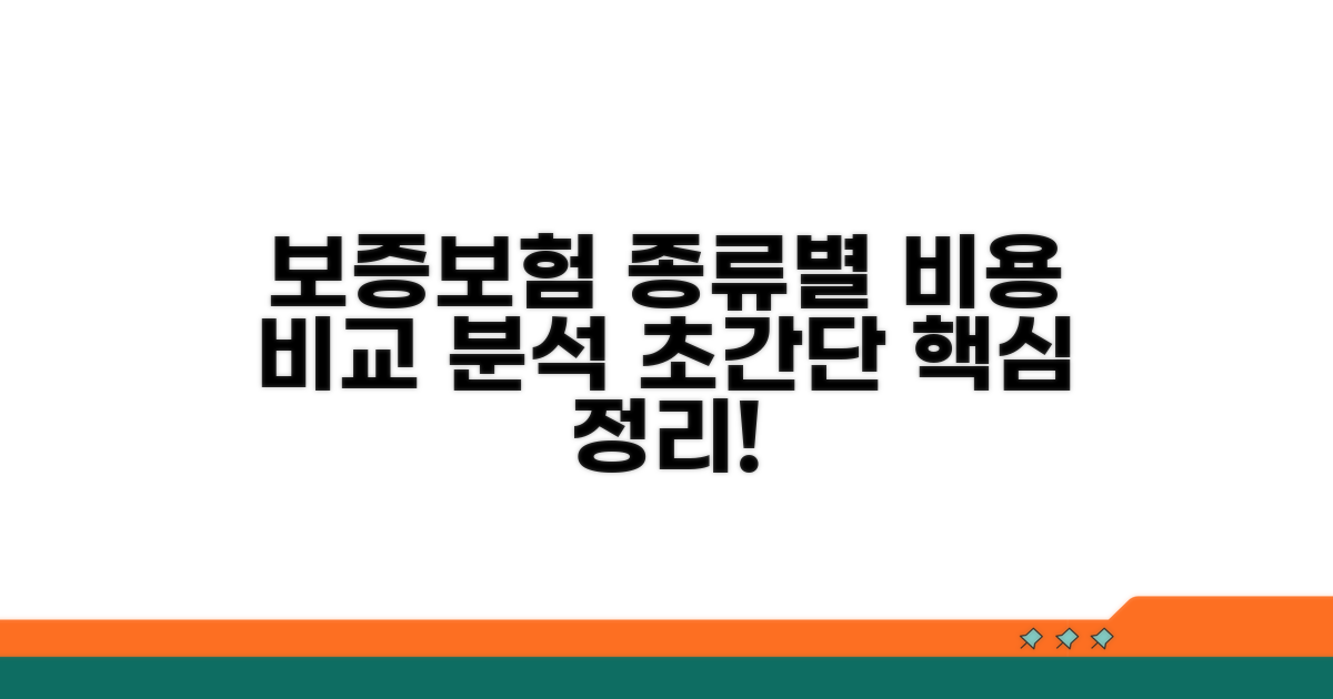 보증보험 종류별 비용 비교 분석