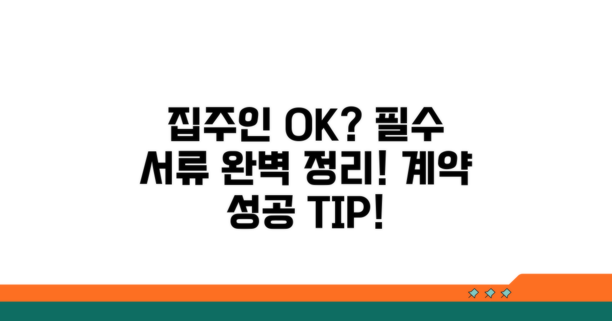 집주인 동의 여부 및 필요 서류