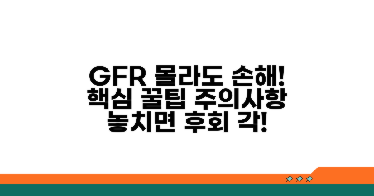 GFR 이용 시 주의사항과 꿀팁