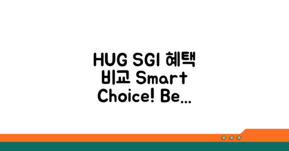 HUG, SGI 종류별 혜택 비교