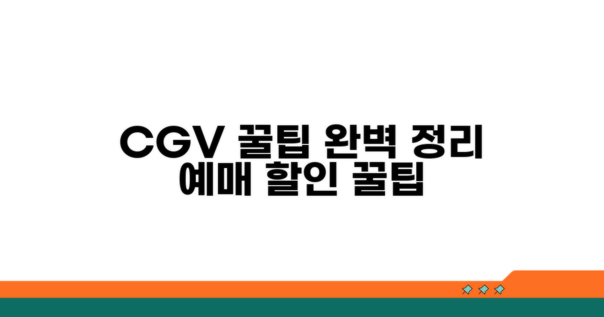 CGV 예매 꿀팁 완벽 정리
