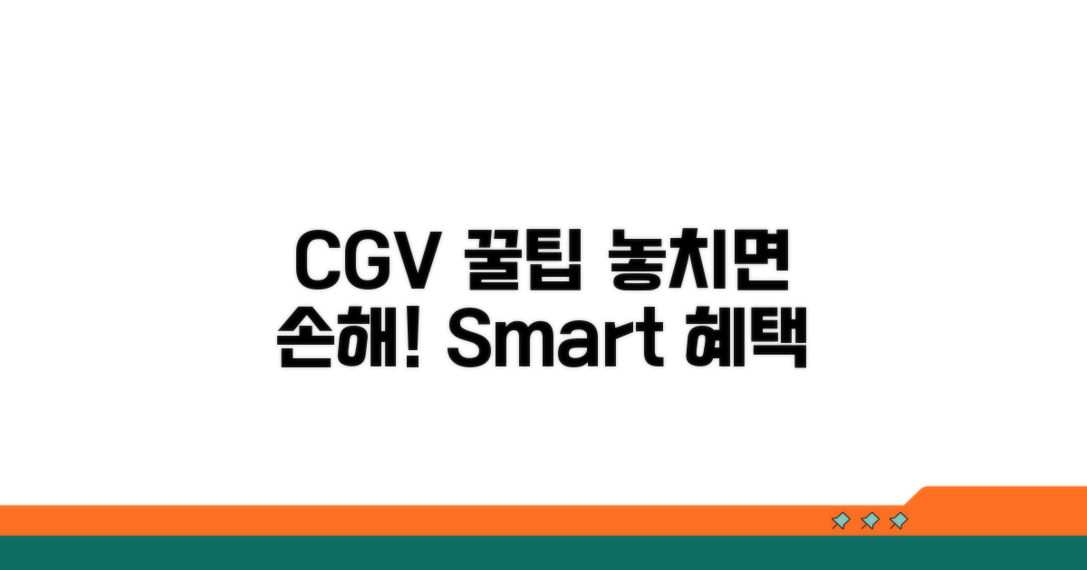 CGV 꿀혜택 스마트하게 활용하기