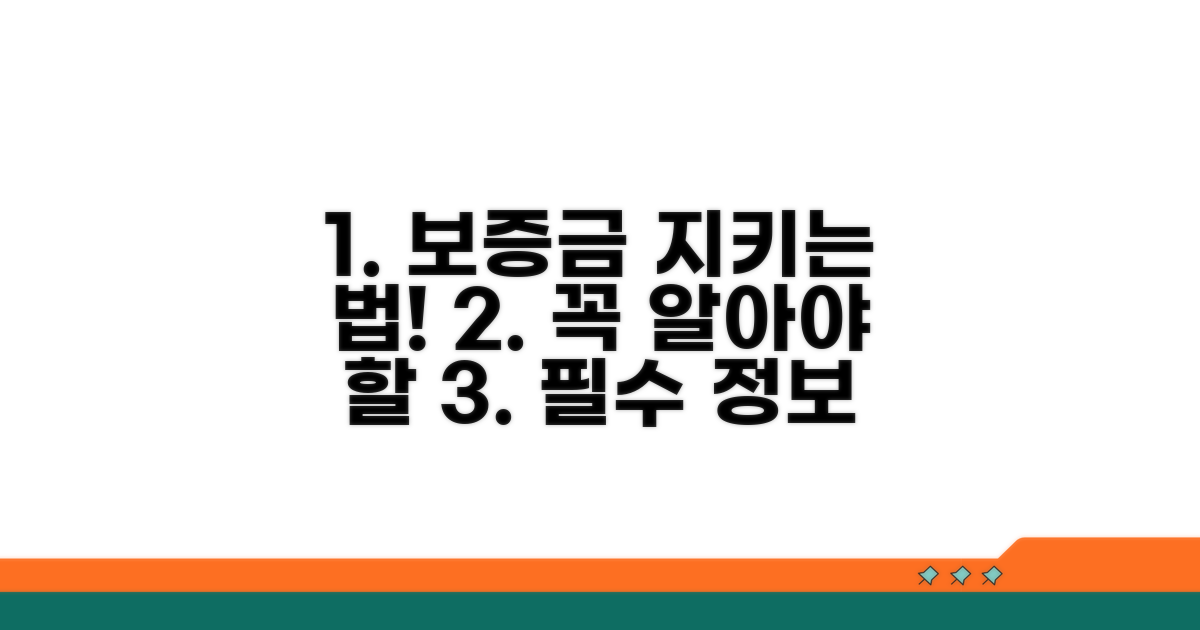 보증금 보호를 위한 필수 정보