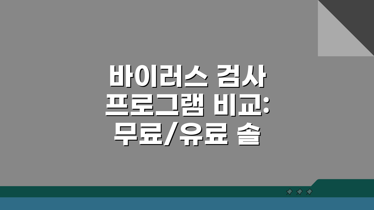 바이러스 검사 프로그램 비교: 무료/유료 솔루션 탐지율 분석 TOP 5
