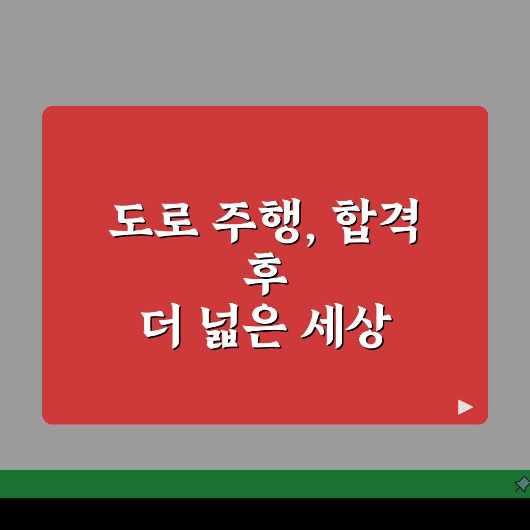 운전 면허 기능 시험 합격 후 도로 주행 | 기능 합격 후 절차 완벽가이드: 5단계 핵심
