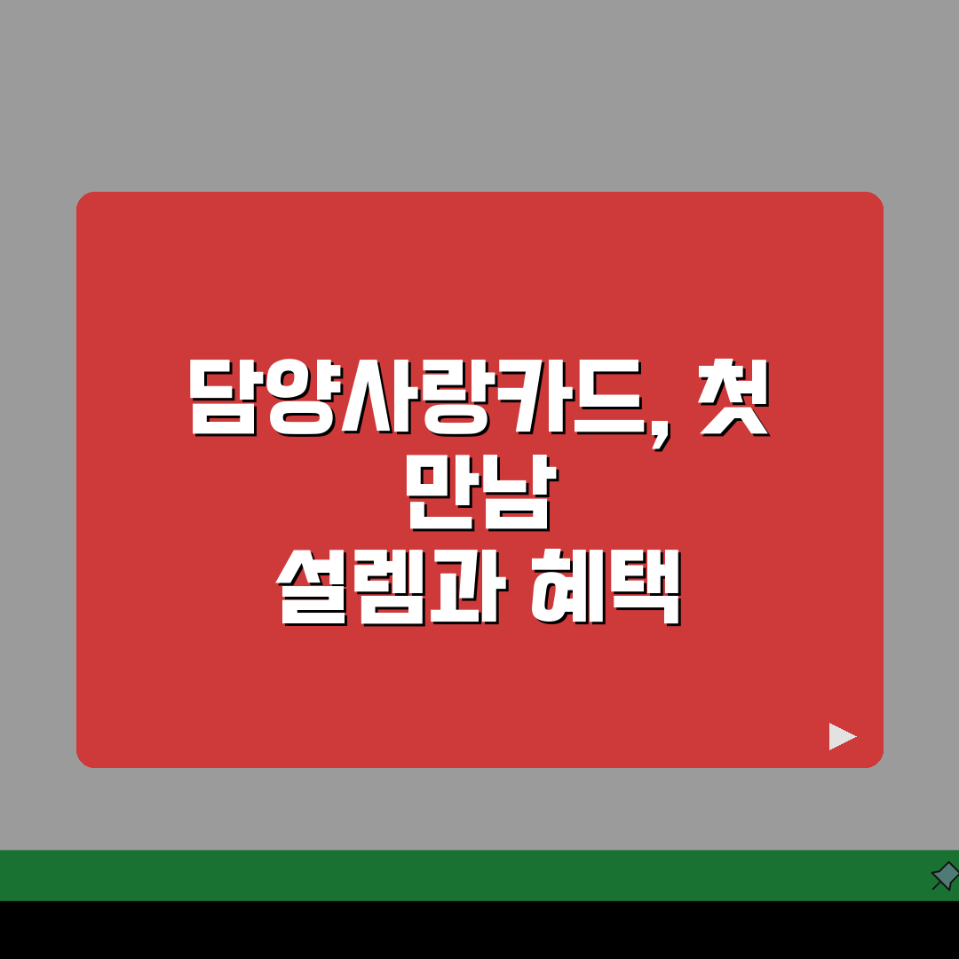 담양사랑카드 월한도 할인혜택 가맹점조회 확인, 직접 해봤어요